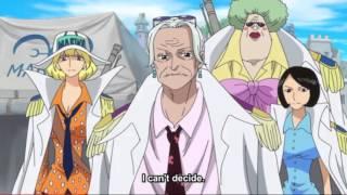 Vice Admiral Tsuru and Sengoku in the New World HD One piece episode 740