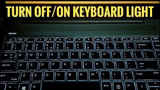 How to turn OnOff keyboard Backlight in HP Laptop HP Probook  LED Backlit Keyboard