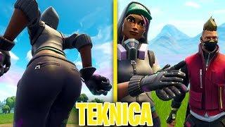 LA SKIN TEKNICA BAILANDO LOS *GESTOS DE FORTNITE* -  FORTNITE THICC