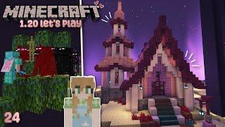 I Built the BEST Experience Farm + A Cozy End House   1.20 Minecraft Survival Lets Play  Ep 24