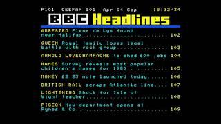CEEFAX - April the 4th of September