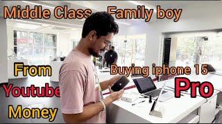 Buying iphone 15 pro from youtube money  Vlog  iphone 15 pro vlog