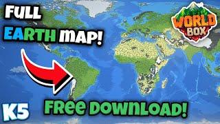 How To Get Earth Map in World Box  2024