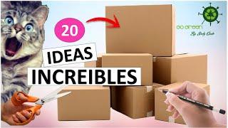 20 EASY AND QUICK ideas with cardboard boxes