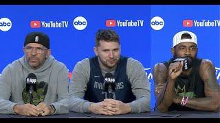 Mavs Podium Interviews Before Game 3 NBA Finals vs. Celtics Luka Doncic Kyrie Irving Jason Kidd