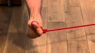 Effective Alphabet drawing with foot strengthening the MEDIAL ankle with theraband