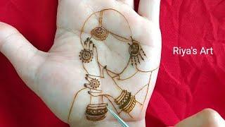 simple dulhan mehndi design  karwa chauth special mehndi design  easy bridal mehndi