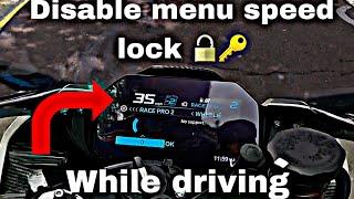 How to disable menu speed lock on a s1000rr using a gs911