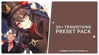 30+ Transitions Preset Pack qr codesalightxml  alight motion 