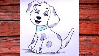 How to draw a cute puppy Pencil drawing step by step Learn to draw tutorials for beginners