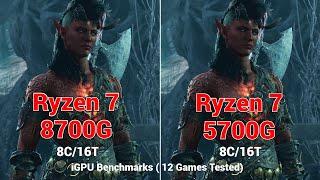 Ryzen 7 8700G vs Ryzen 5 5700G iGPU Benchmarks  12 Games Tested
