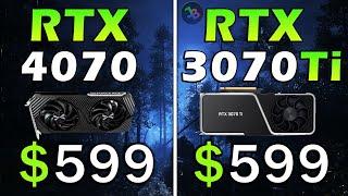 RTX 4070 vs RTX 3070 Ti  REAL Test in 14 Games  1440p  Rasterization RT DLSS Frame Generation