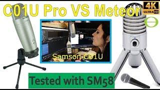 Samson Meteor Mic vs C01U Pro voice over tests - compared with Shure SM58