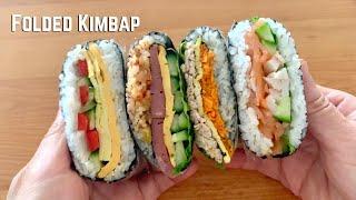 Folded Kimbap  Sushi Sandwich Onigirazu  Easy Bento Box Lunch Ideas  Ticktock Wrap Hack  紫菜包饭