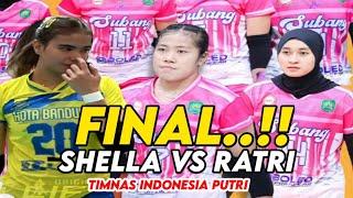 FINAL SET 1 RATRI WULANDARI TIMNAS PUTRI VS SHELLA BERNADETHA PROLIGA BJB TANDAMATA KOTA BANDUNG