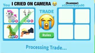 I Got Scammed In Adopt Me Crying On Camera  Roblox