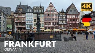 Frankfurt Germany A walking tour on November 2023 I  4K HDR