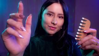  ASMR Can you reach level 10?  relax with visuals massage hand movements plucking mouth sounds