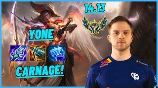 KCB ABBEDAGGE YONE VS QIYANA MID CARNAGE - EUW CHALLENGER - PATCH 14.13