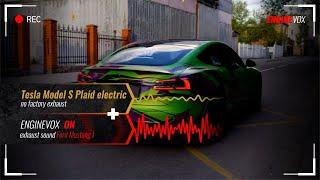 Electronic active sound exhaust system Tesla Model S Plaid electric #ENGINEVOX