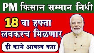 PM Kisan Samman Nidhi Yojana  PM Kisan 18th Installment Date 2024  18 वा हफ्ता लवकरच मिळणार