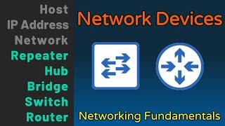 Hub Bridge Switch Router - Network Devices - Networking Fundamentals - Lesson 1b