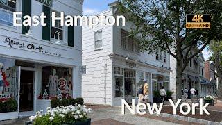 Walking East Hampton New York 4K  Main Street in East Hampton New York