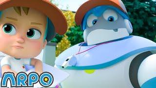 Petbot Training  Baby Daniel and ARPO The Robot  Funny Cartoons for Kids