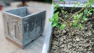 How to make Big Size Tree Pot Stand for roof gardening  Rooftop Garden  Tub making