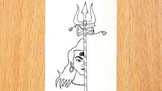 how to draw lord Shiva  mahashivratri drawing easy Mahadev drawing step by step #mahadev #shiva