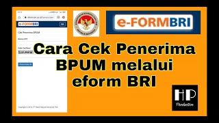 Cara Cek Penerima BPUM melalui eform BRI