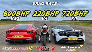 FERRARI vs MCLAREN vs DUCATI.. SUPER STREET SAVAGES