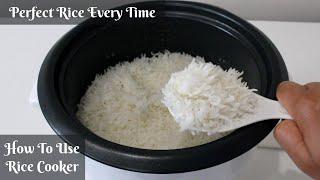 How To Cook Perfect Fluffy Rice In Rice Cooker  How To Use Rice Cooker