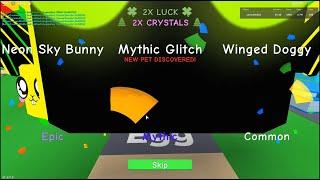 Hatching Mythic Glitch and legendaries  Bubble Gum Simulator