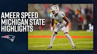 Ameer Speed College Highlights Michigan State CB  New England Patriots 2023 NFL Draft Pick