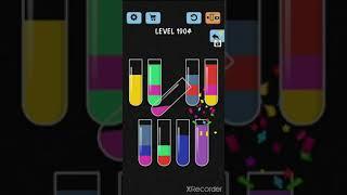 solve and solution water color sort game level 1904