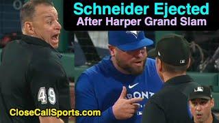 E40 - John Schneider Ejected by Andy Fletcher as Bryce Harpers Grand Slam Follows Check Swing HBP