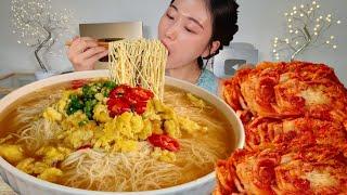 ASMR 멸치국수는 역시 잘익은 배추김치랑 리얼먹방  Noodle Kimchi MUKBANG