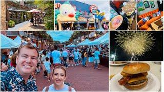 FLORIDA VLOG BEST FIREWORKS ever seen Celebration Town Baldwin Park Friends Cafe Universal 