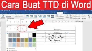 Cara Membuat atau Memasukkan TTD di WORD