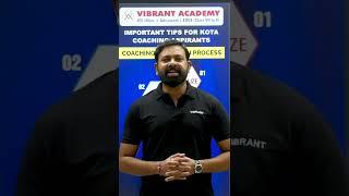 IMPORTANT TIPS FOR KOTA COACHING ASPIRANTS #SHORTS #VIBRANTACADEMY