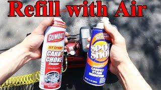 How to Refill an Aerosol Spray Can Like Carb Cleaner WD40 etc