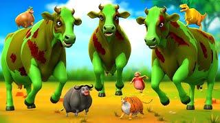 Zombie Cows Attack Forest Animals in Epic Rescue Adventure  Animal Cartoons 2024