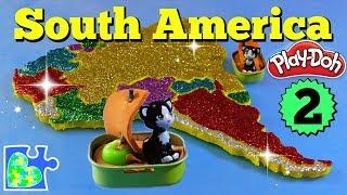 Map of South America for Kids Part 2  Learn About Each Country  Play-Doh Puzzle