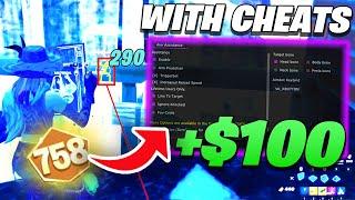 Using FORTNITE CHEATS in Solo Victory Cup **BEST SOFTAIM** +$100