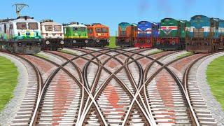 More Realistic Rails Crossing On Indian Bumpy Railroad Crossings  train videos