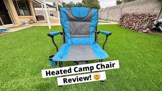 BACKYARD EXPRESSIONS HEATED CAMP CHAIR REVIEW {camanddani review}