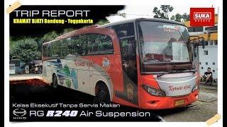 TRIP REPORT  Kramat Djati Executive Bandung - Yogyakarta.  Hino RG  Eksekutif Tanpa Servis Makan.