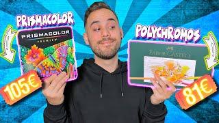 PRISMACOLOR VS FABER CASTELL POLYCHROMOS  COMPARATIVA LÁPICES DE COLORES  ¿Cual es mejor?