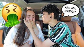 Getting CAR SICK Then Randomly Crying To See His Reaction